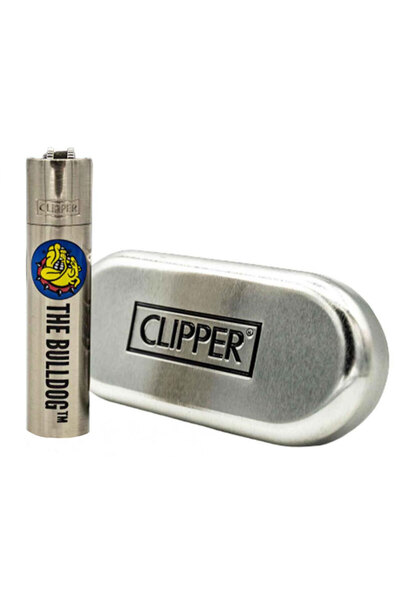 Clipper Μεταλλικός Αναπτήρας Μεγάλος Ασημί - Το Μπουλντόγκ Άμστερνταμ