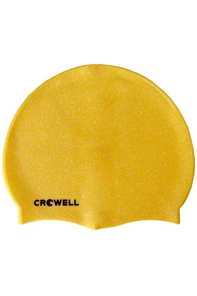 CROWELL Cască de înot din silicon reciclat Pearl, galbenă, mărimea 7