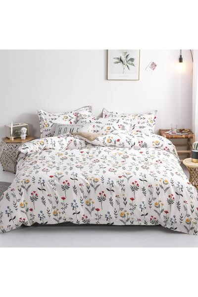 Generic 4 Piece Duvet Cover Set, Ultra Soft Microfiber Comforter Cover Set wi...