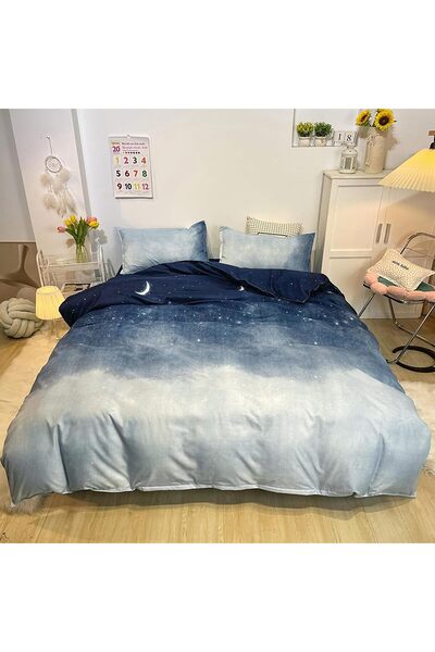 Generic 4 Piece Duvet Cover Set, Ultra Soft Microfiber Comforter Cover Set wi...