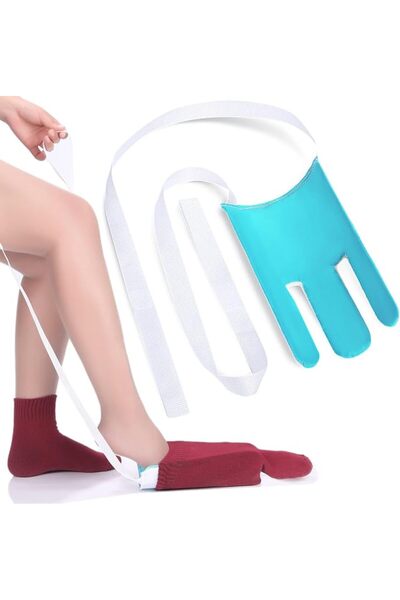 EXCEFORE أداة مساعدة لارتداء الجوارب، جهاز سهل الاستخدام لكبار السن وذوي الإع...