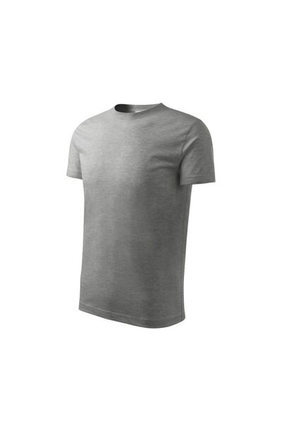 Malfini Tricou Basic Jr MLI-13812 gri închis melanj