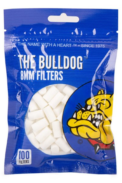 The Bulldog Μπλε Φίλτρα 100 τεμάχια. Κανονικό 8 χιλιοστά