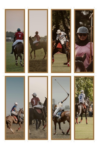 OEM Set 8 Semne de Carte cu Tema Cai de Polo, Design Elegant, Hârtie Premium,...