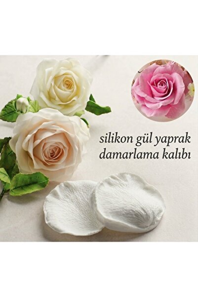 Şenhomee Silikon yaprak damarlama kalıbı gül yaprağı şeker hamuru kalıbı fond...