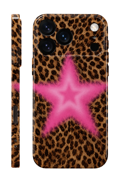 WANNA PROTECT iPhone 17 Pro Max / 18 Pro Max Pink Star Leopard Protect Slim P...