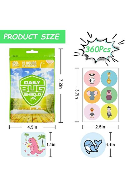 KASTWAVE 360 Pack Mosquito Repellent Patches Stickers for Kids & Adults – Natural Plant Based Mosquito Sticke
