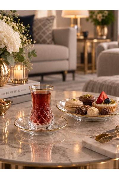 Onedekor 6 Kişilik 12 Parça Şangay Çay Takımı