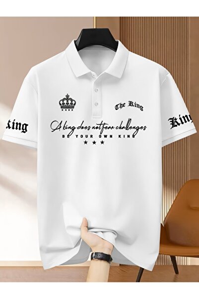 l'eivor The King Printed Polo Collar Regular Fit Printed Men's T-Shirt