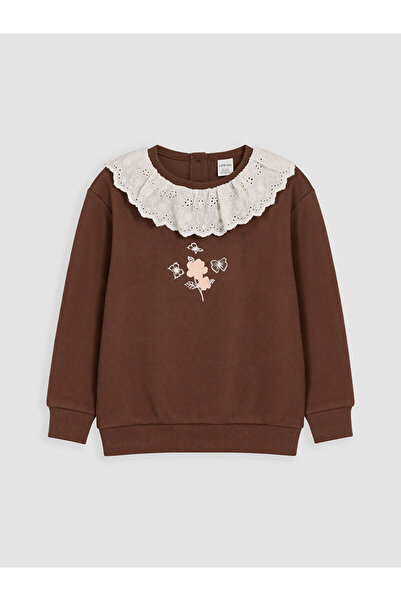 LC Waikiki Ruffle Embroidered Girls' Sweatshirt for Style Enthusiasts from Uz...