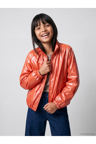 LC Waikiki Esvab • Modern & Distinctive Gathered Detailed Stand Collar Girls'...