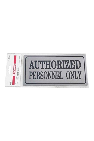 OEM Πινακίδα Αυτοκόλλητη "Personnel Only" 1τμχ 10*20cm Μαύρο