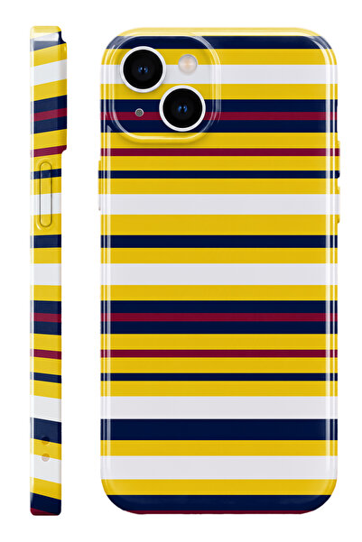 WANNA PROTECT iPhone 15 Bold Stripes Protect Slim Parlak Tam Kaplayan Baskı K...