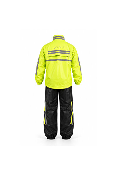 GP KOMPOZİT Ygm03 Reflective Motorcycle Raincoat Set Bottom Top Black-Yellow