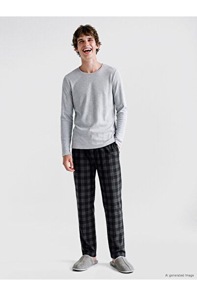 LC Waikiki Esvab • Modern & Distinctive Standard Fit Checkered Embroidered Me...