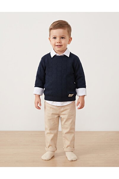 MiniKids Compleu elegant premium Kids Wear, cu bleumarin
