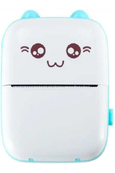 OEM Mini Cat Θερμικός Εκτυπωτής για Φωτογραφίες με Bluetooth Λευκό - Γαλάζιο ...