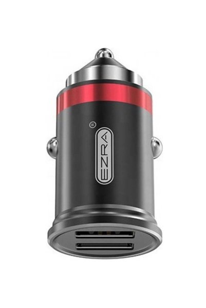 EZRA CR03 Φορτιστής Αυτοκινήτου 2.4A με Θύρες: 2xUSB Χρώμα Μαύρο