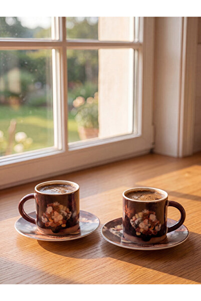 LC Waikiki Esvab • Modern & Distinctive Floral Printed Porcelain Coffee Cup S...