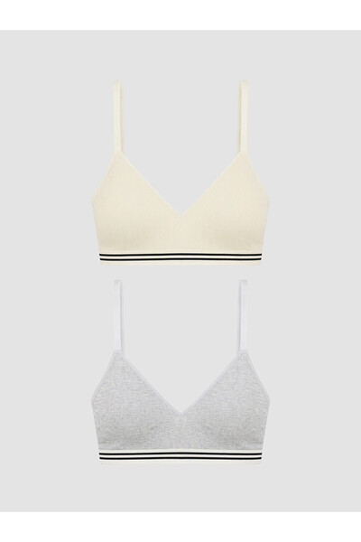 LC Waikiki Esvab • Modern & Distinctive Underwire-Free Striped Bustier 2-Piec...