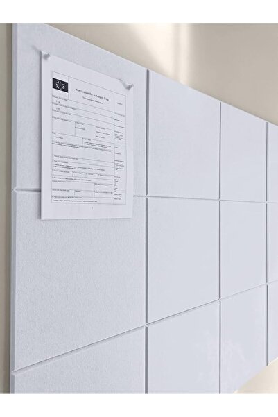 Decorita Black Cork Board 47"x35" - 12 Pack Felt Wall Tiles with Safe Removab...