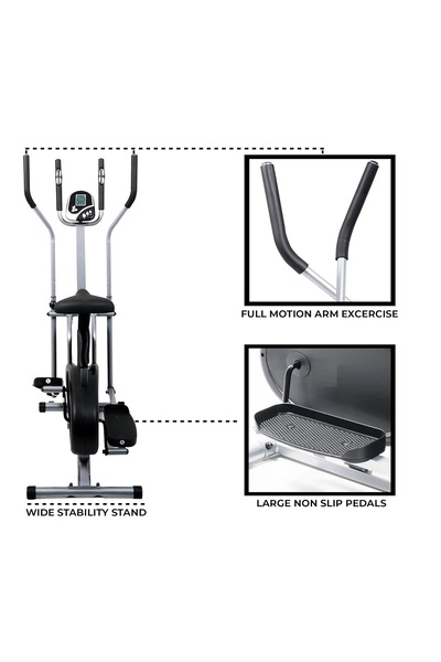 ALTIS 2-in-1 Elliptical Cross Trainer & Exercise Bike, 115 kg Capacity, ELOR27BT00H3PYTH