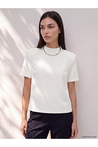 LC Waikiki Esvab • Modern & Distinctive Stand Collar Textured Padded Blouse