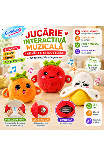 GeoMateX Jucărie muzicală interactivă pentru copii model aleatoriu, plus moal...
