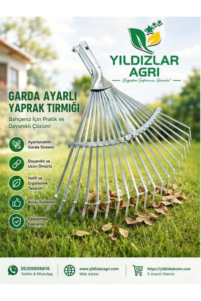 GARDA Ayarlı Metal Yaprak Tırmığı