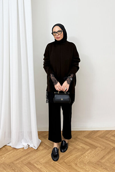 Melike Tatar Dantelli Triko Tunik 32-5502