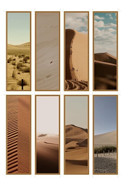 OEM Set 8 semne de carte tema dune de nisip desert, elegant, carton premium