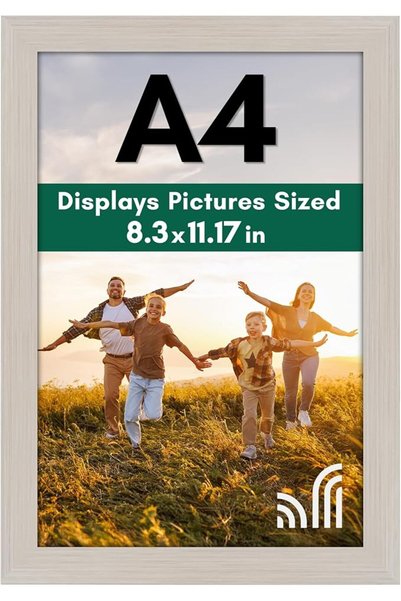 Americanflat إطار صور A5 من خشب البلوط - خشب مركب مع زجاج مقاوم للكسر - أفقي ...
