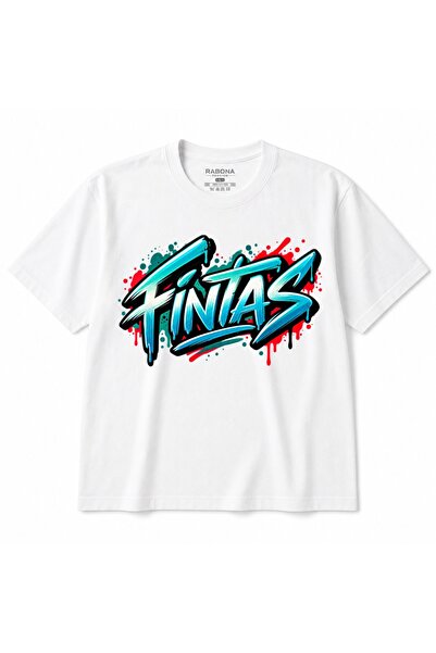 Rabona Fashion Fintas Urban Graffiti Lettering Graphic T-Shirt