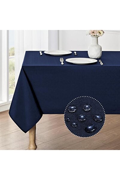 GENERAL Veblandy Faux Linen Rectangle Tablecloth Waterproof 52x70 inch Table ...