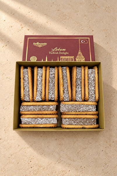 Alaturka Bisküvi Arası Lokum 450 Gram (Hediyelik Kutu)