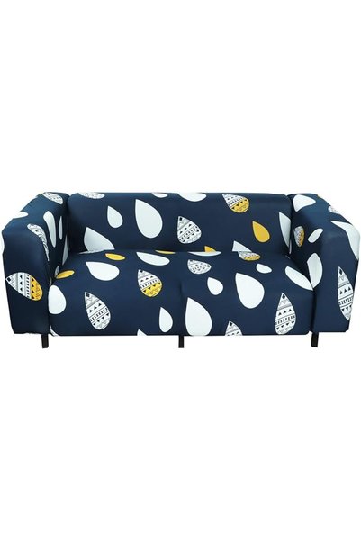 HOUSE OF QUIRK Polyester Spandex Printed Sofa Cover Big Elasticity Cover Stre...