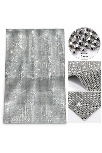 taşcı aksesuar 24x40cm Kristal Taşlı Sticker Kaplama gümüş