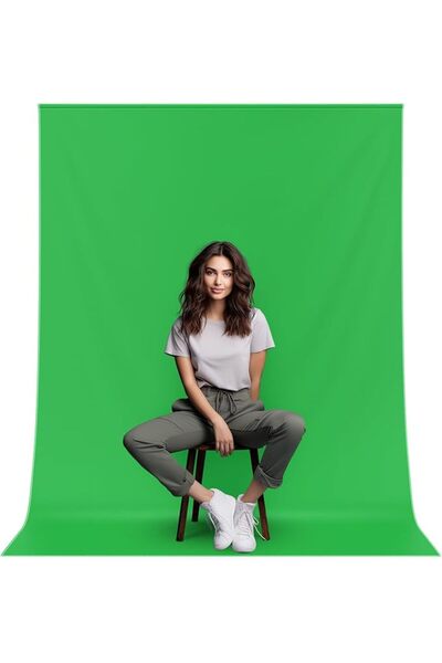 TERRIFI خلفية خضراء للتصوير الفوتوغرافي مقاس 5 × 6.5 قدم - خلفية كروما كي خال...