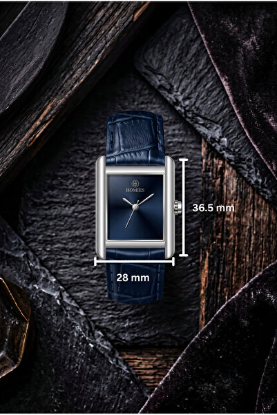 Homies Tank Men's Quadrangle Leather Strap Wristwatch