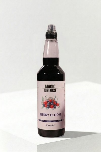 Berry Bloom Ahududu, Yaban Mersini, Beyaz Çay Aromalı Konsantre İçecek 700 ml | Glikoz Şurubu ve Yapay Tatlandırıcı İçermez