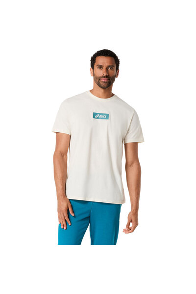 Asics CHEST LOGO TEE Erkek Cream/Black Kısa Kollu Tshirt 2031F333-100
