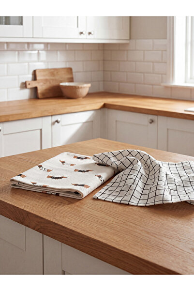 LC Waikiki Set of 2 Patterned Tea Towels 40x60 cm
