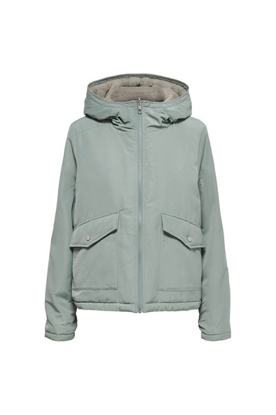 ONLY Women's Green Fur Inside Reversible Coat 15208777 ONLDAHLIA