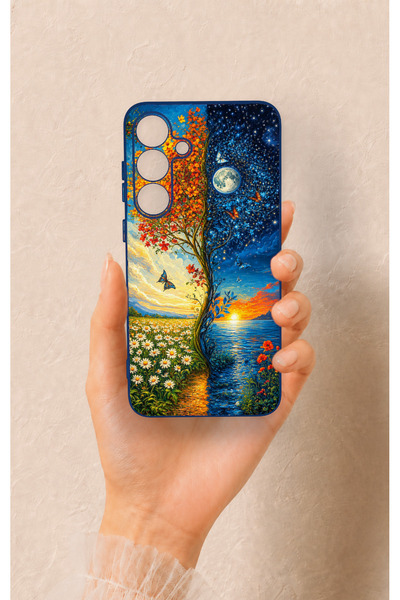 Vip Case Samsung S25 Plus Compatible Sky and Earth Pattern Silicone Case