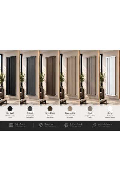 WEBERT ÇELİK 400X1600 SİYAH DİKEY RADYATÖR ALMAN KALİTESİ KAYNAKLI ÜRETİM