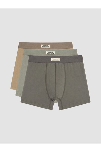 LC Waikiki Boxeri Bărbați Din Bumbac Elastici, Pachet De 3 Bucăți