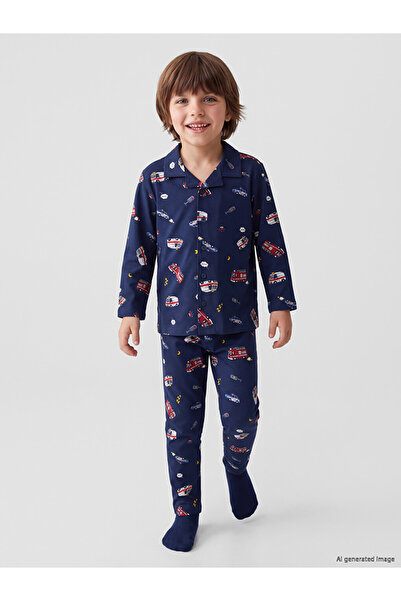LC Waikiki Set de pijama pentru băieți cu guler de cămașă
