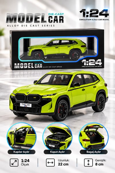 PONİKİDO BMW XM 1:24 Metal Model Oyuncak Araba 22 cm Kapıları Kaput ve Bagajı...