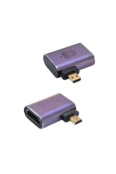 KEEPRO محول 8K Micro HDMI UHD من النوع L، محول مايكرو HDMI إلى HDMI