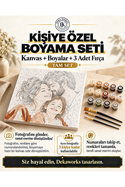 Genel Markalar Kişiye Özel Sayılarla Boyama Seti, Fotoğraflarınızdan Kendi Sa...